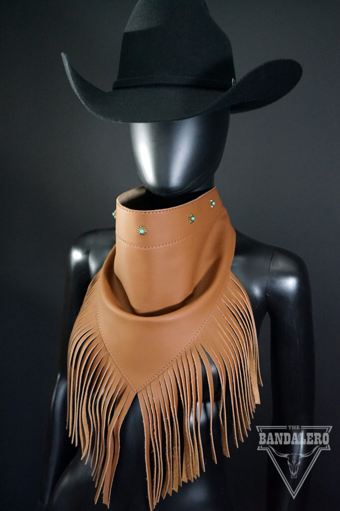 The Bandalero Handmade leather accessories from The Bandalero featuring a stylish fringed design and decorative studs. Handmade, Leather